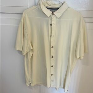 Men's Cream Short Sleeve Shirt